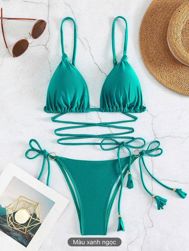 Bộ bikini nhẫn màu trơn gợi cảm-duoc-ban-tai-SAND + SKY ( Beachwear )