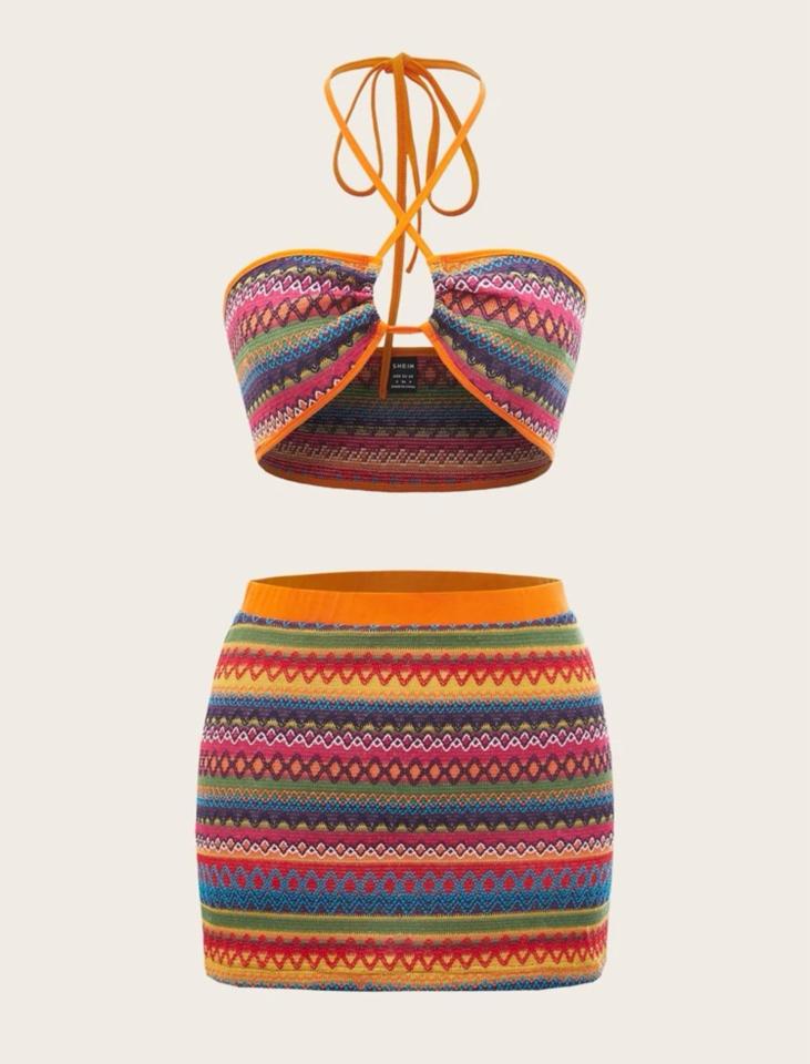 Bộ 2 mảnh bộ lạc boho-duoc-ban-tai-SAND + SKY ( Beachwear )