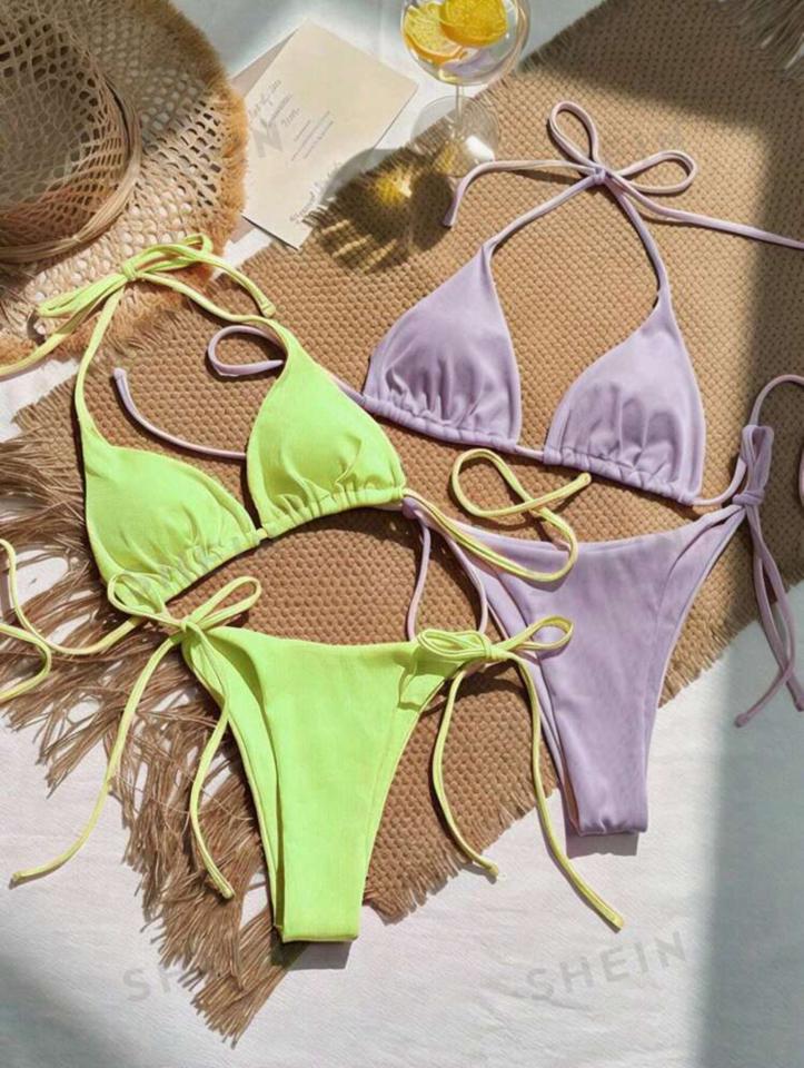 Bộ bikini tam giác màu trơn-duoc-ban-tai-SAND + SKY ( Beachwear )