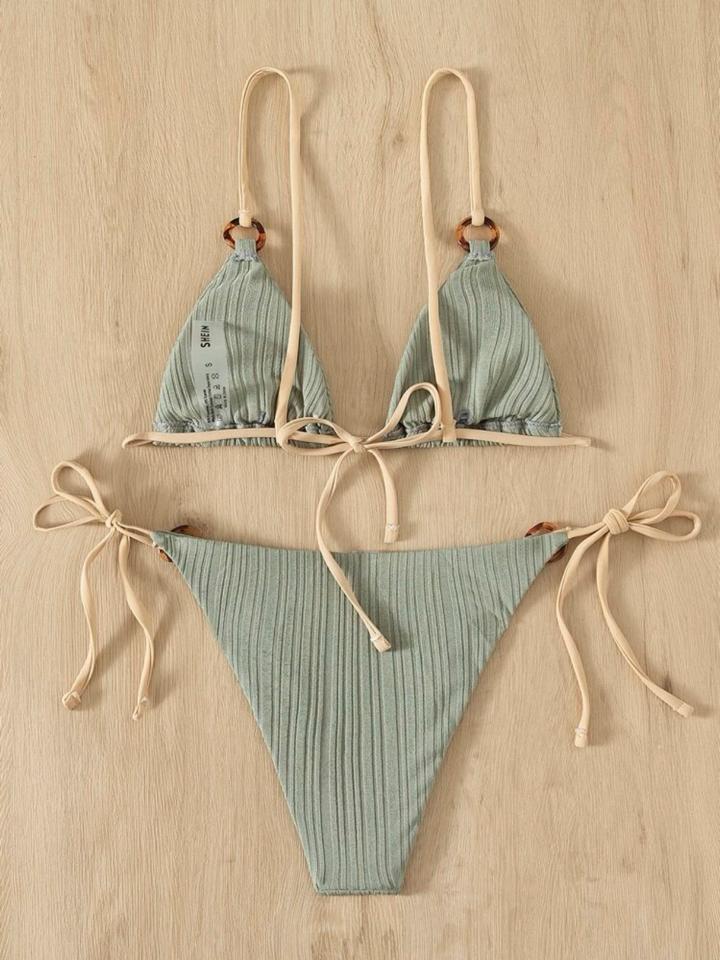Bộ bikini nhẫn màu trơn -duoc-ban-tai-SAND + SKY ( Beachwear )