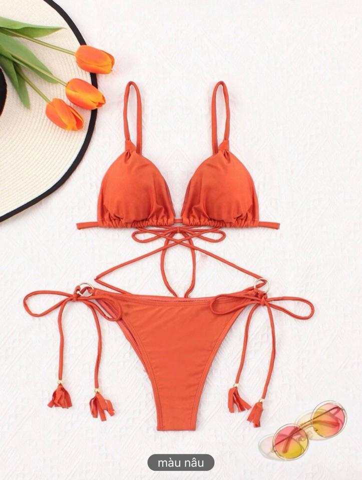 Bộ bikini nhẫn màu trơn gợi cảm-duoc-ban-tai-SAND + SKY ( Beachwear )