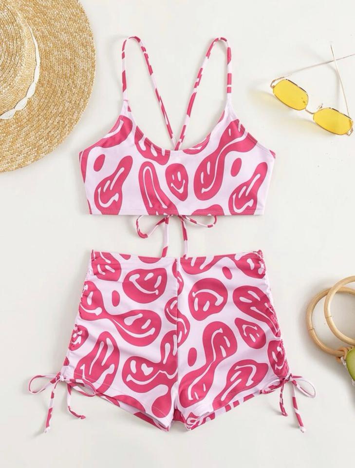 Bộ bikini 2 mảnh mặt cười dễ thương-duoc-ban-tai-SAND + SKY ( Beachwear )