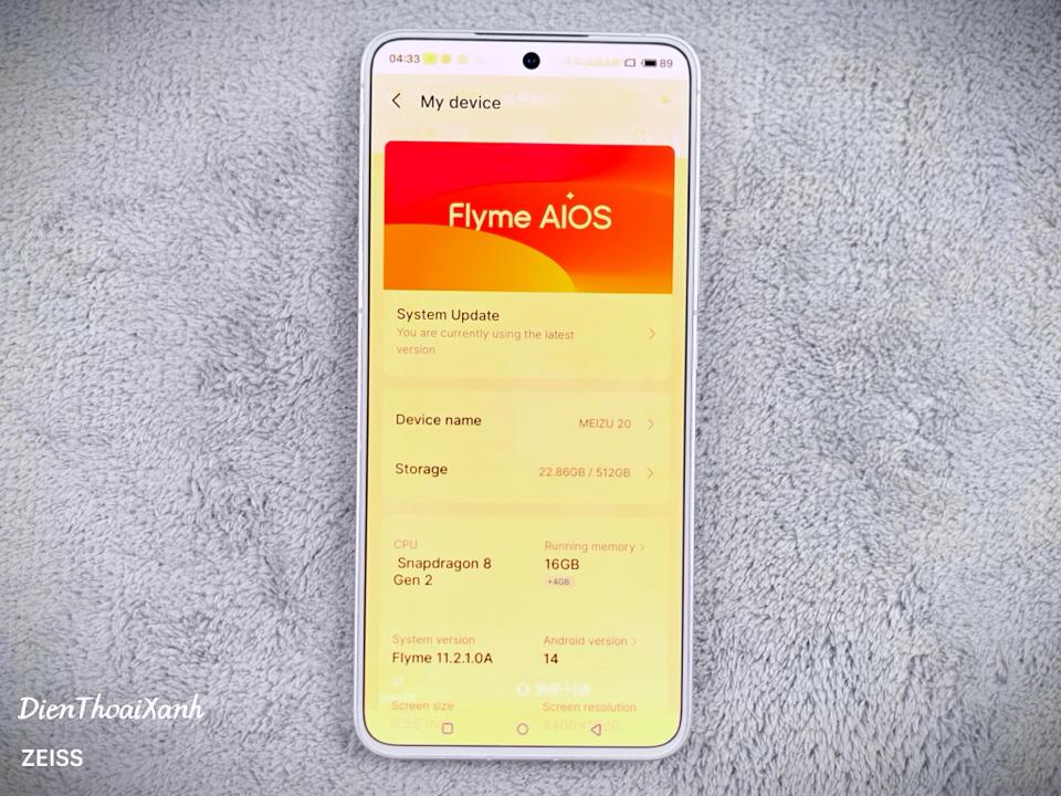 Meizu 20 Classic 16/512G - 58818-duoc-ban-tai-Điện Thoại Xanh