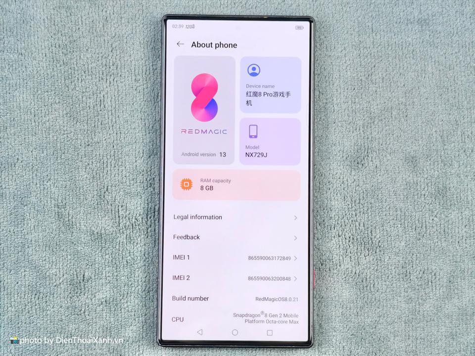 Red Magic 8 Pro 8/256G - 72849-duoc-ban-tai-Điện Thoại Xanh