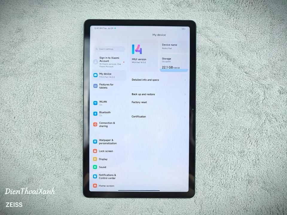 Redmi Pad 4/128G - 5U4SO-duoc-ban-tai-Điện Thoại Xanh