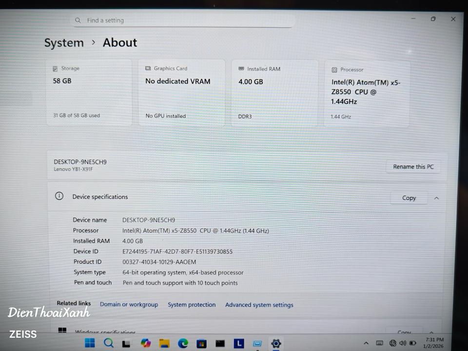 Lenovo YogaBook 4/64G - P1325-duoc-ban-tai-Điện Thoại Xanh