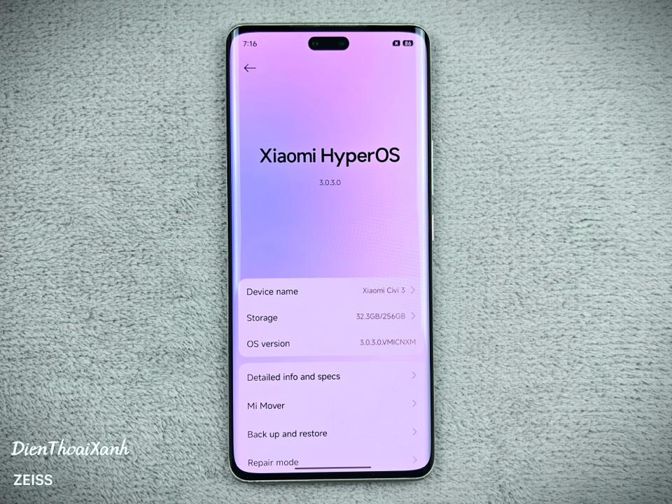 Xiaomi Civi 3 12/256G - 08729-duoc-ban-tai-Điện Thoại Xanh