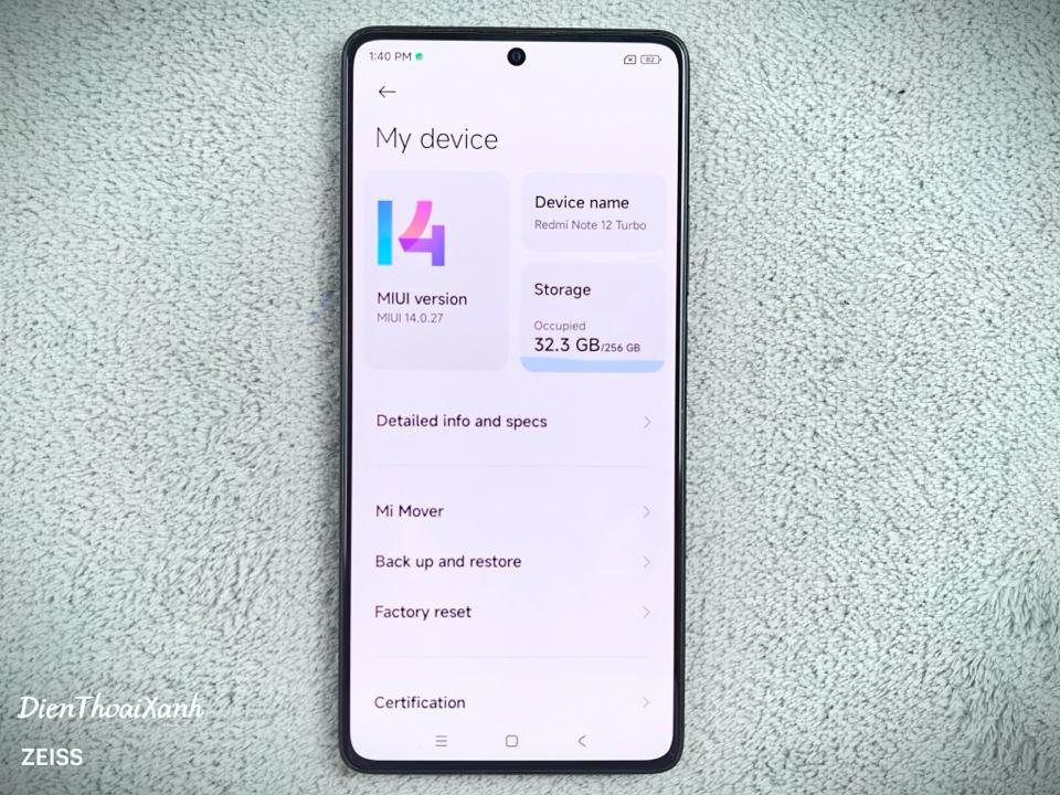 Redmi Note 12 Turbo 12/256G - 06962-duoc-ban-tai-Điện Thoại Xanh