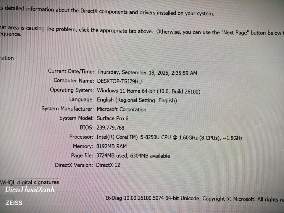 Surface Pro 6 8/128G - 84153-duoc-ban-tai-Điện Thoại Xanh