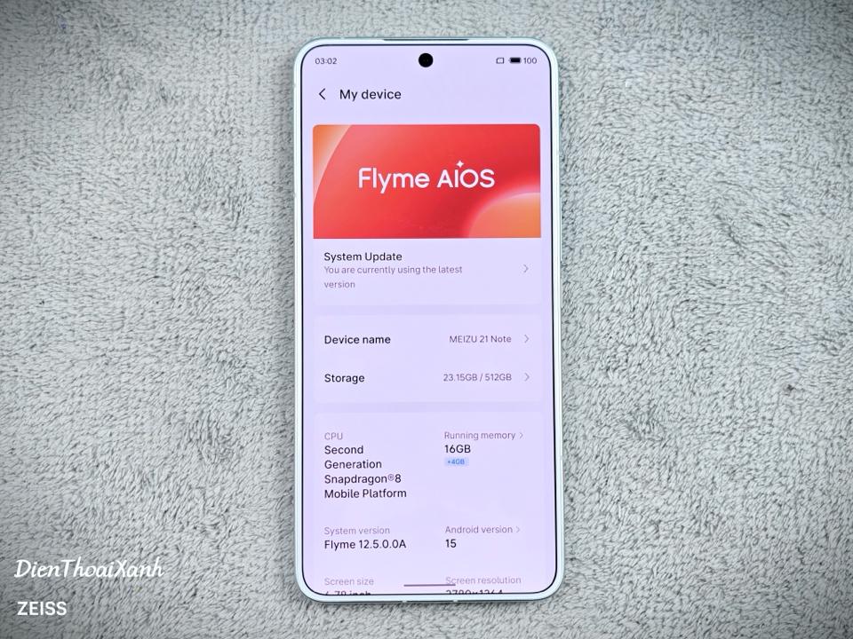 Meizu 21 Note 16/512G - 67017-duoc-ban-tai-Điện Thoại Xanh