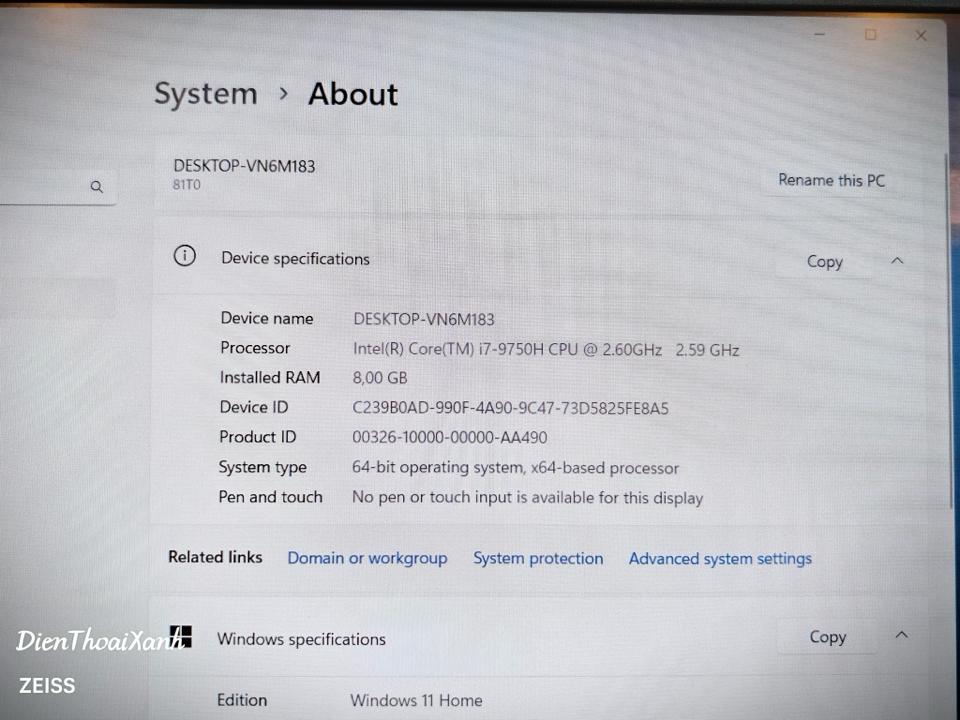 Lenovo Legion Y7000 2019 8/512G+1TB - 1DP54-duoc-ban-tai-Điện Thoại Xanh