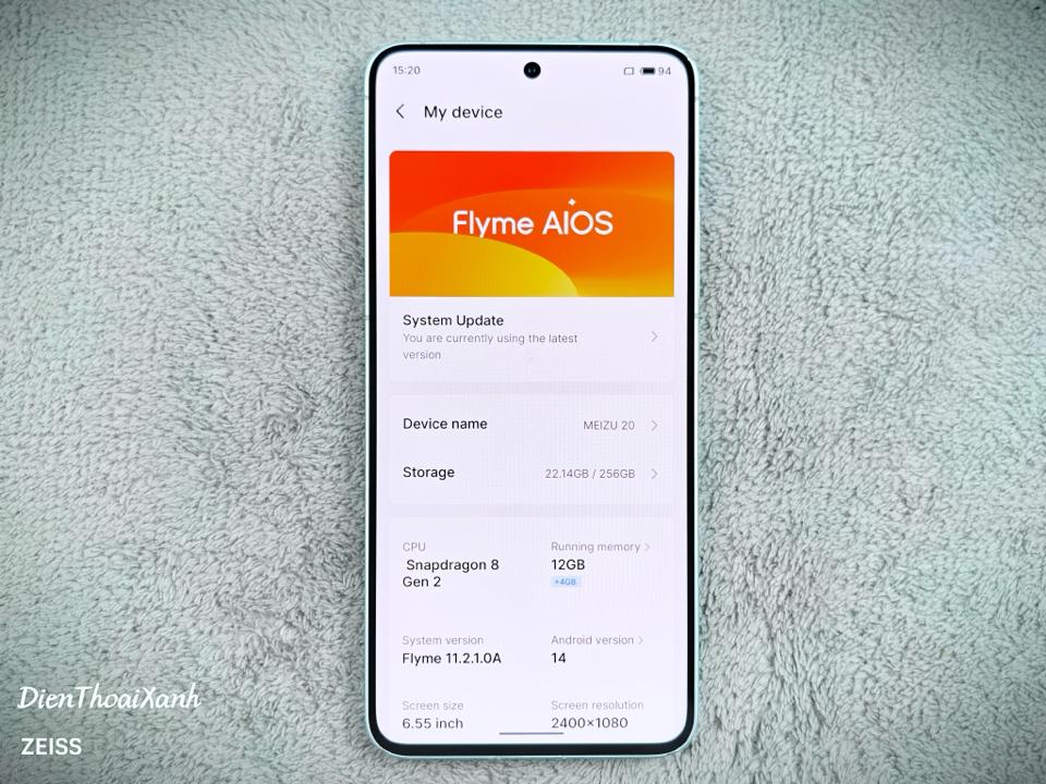 Meizu 20 12/256G - 35072-duoc-ban-tai-Điện Thoại Xanh