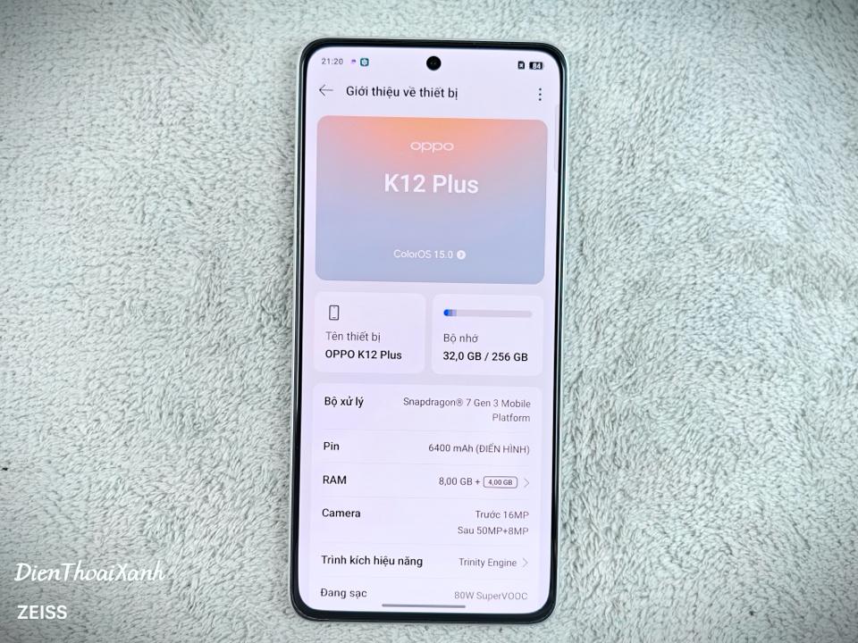 OPPO K12+ 8/256G - 87136-duoc-ban-tai-Điện Thoại Xanh