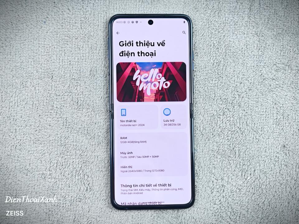 Motorola Razr+ 2024(Razr 50 Ultra) 12/256G - 79571-duoc-ban-tai-Điện Thoại Xanh
