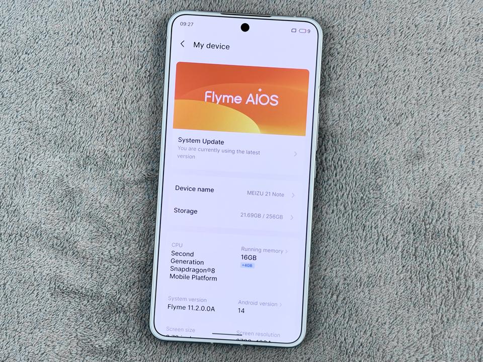 Meizu 21 Note 16/256G - 12050-duoc-ban-tai-Điện Thoại Xanh