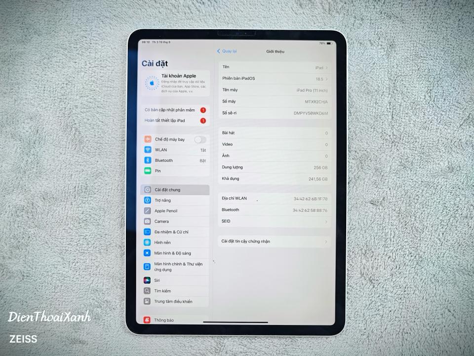 iPad Pro 11 2018 256G - WKD6M-duoc-ban-tai-Điện Thoại Xanh