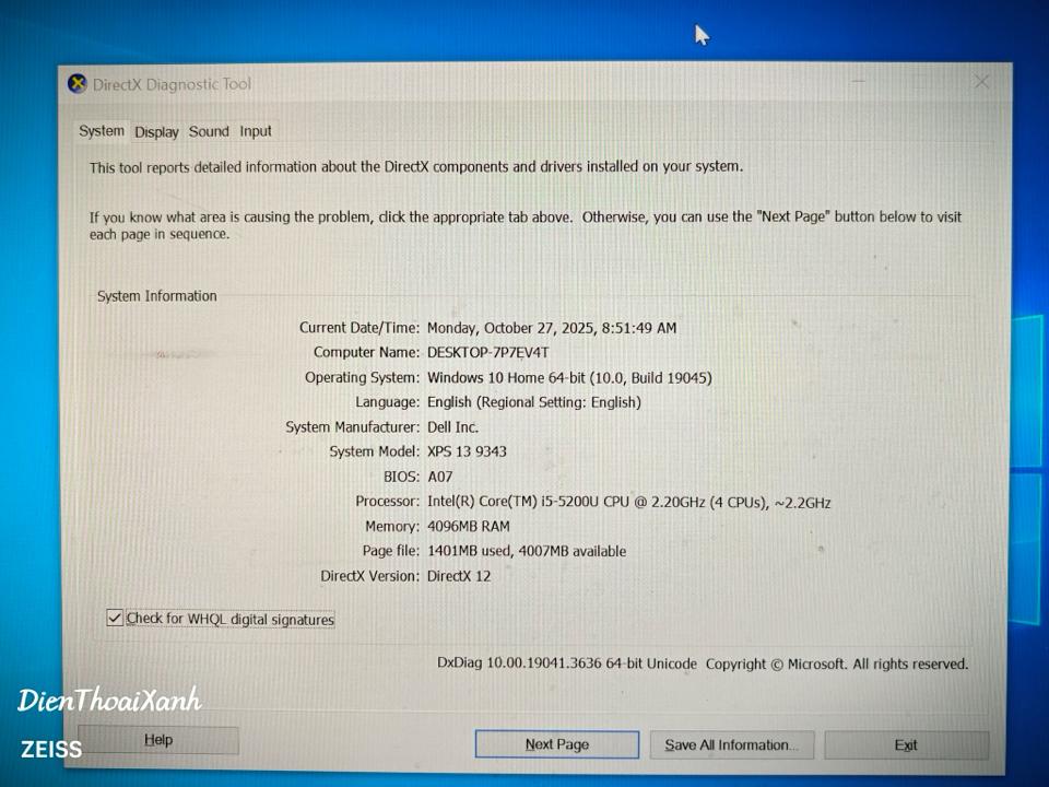 Dell XPS 13 9343 4/128G - J3S32-duoc-ban-tai-Điện Thoại Xanh