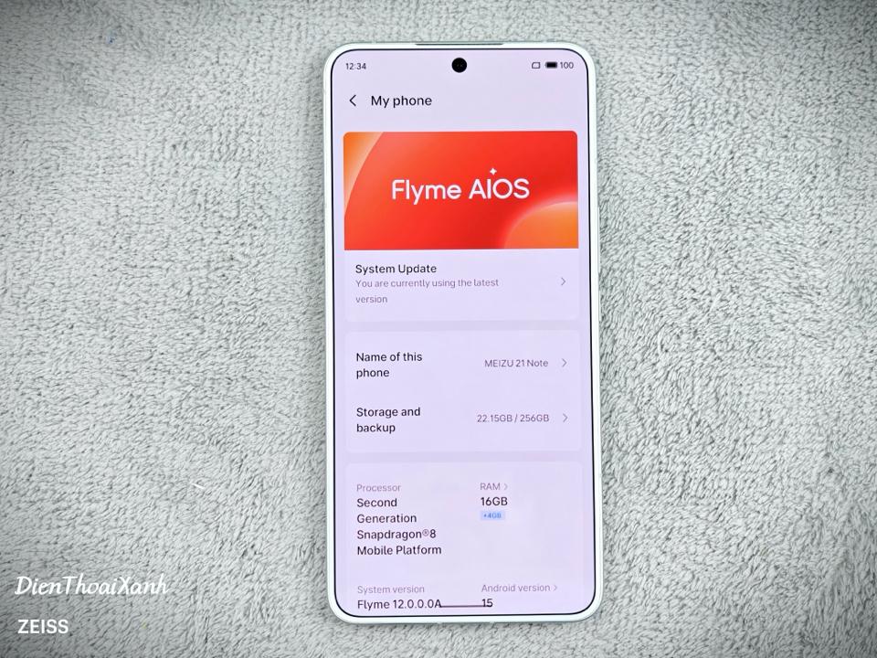 Meizu 21 Note 16/256G - 11263-duoc-ban-tai-Điện Thoại Xanh