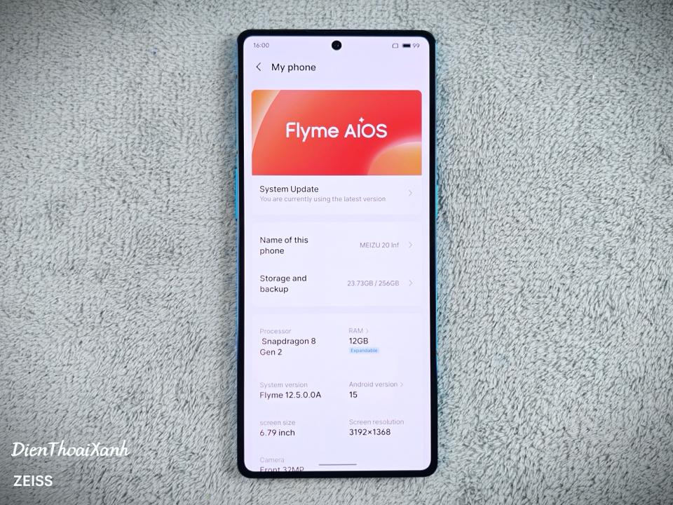 Meizu 20 infinity 12/256G - 42525-duoc-ban-tai-Điện Thoại Xanh