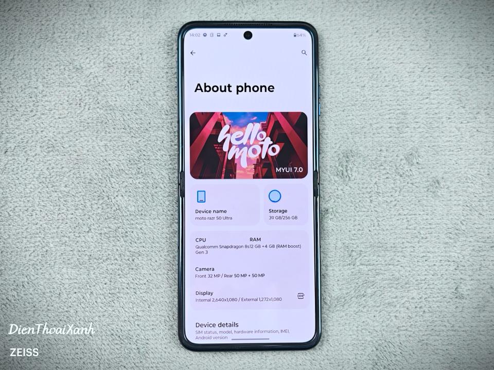 Motorola Razr 50 Ultra 12/256G - 64197-duoc-ban-tai-Điện Thoại Xanh