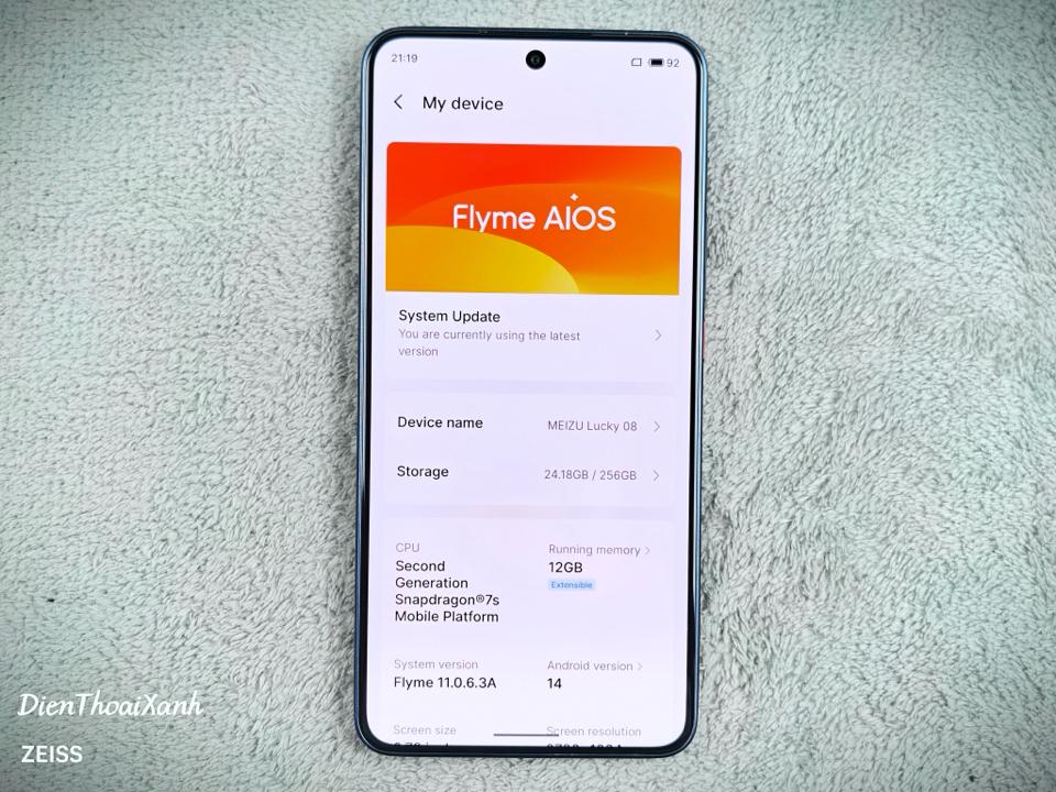 Meizu Lucky 08 12/256G - 69066-duoc-ban-tai-Điện Thoại Xanh
