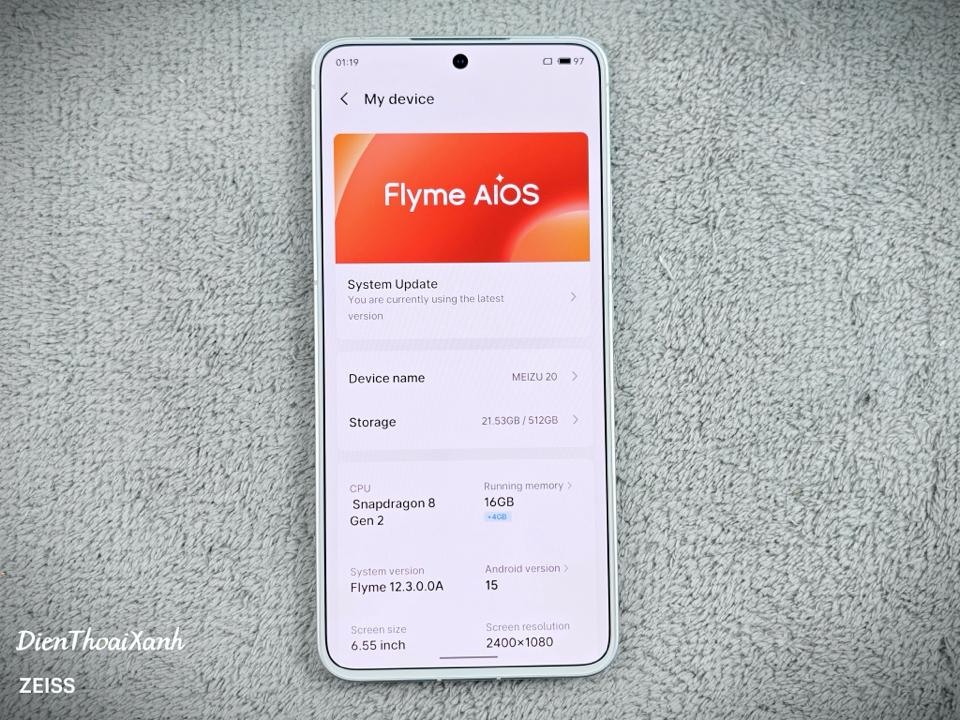Meizu 20 Classic 16/512G - 50678-duoc-ban-tai-Điện Thoại Xanh