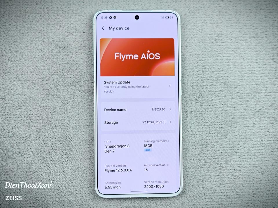 Meizu 20 Classic 16/256G - 85112-duoc-ban-tai-Điện Thoại Xanh