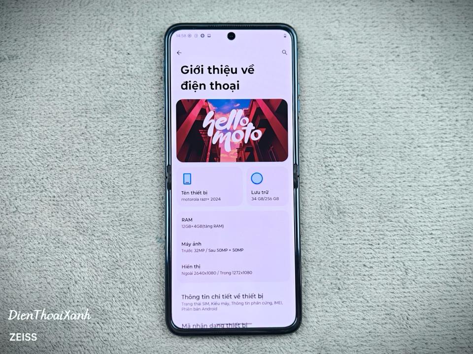 Moto Razr+ 2024(Razr 50 Ultra) 12/256G - 13078-duoc-ban-tai-Điện Thoại Xanh