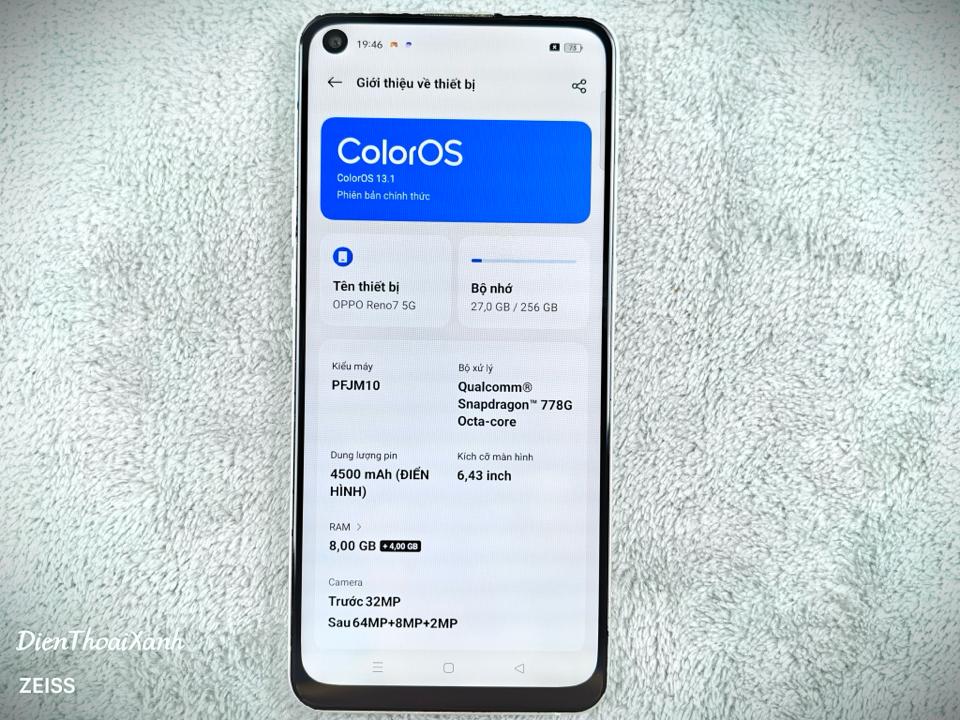 OPPO Reno 7 8/256G - 95410-duoc-ban-tai-Điện Thoại Xanh