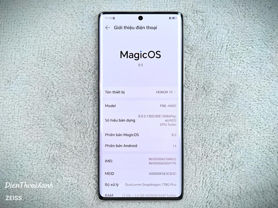 Honor 70 12/256G - 84602-duoc-ban-tai-Điện Thoại Xanh