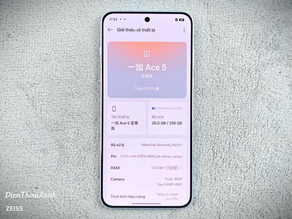OnePlus Ace 5 Ultra 12/256G - 64956-duoc-ban-tai-Điện Thoại Xanh