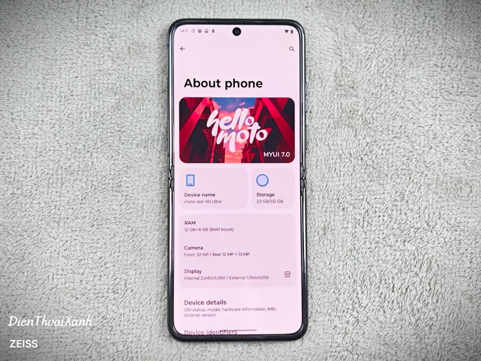 Motorola Razr 40 Ultra 12/256G - 16967-duoc-ban-tai-Điện Thoại Xanh