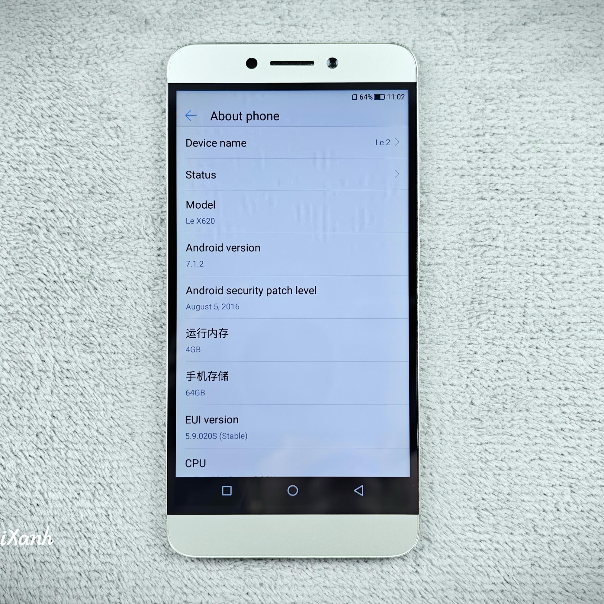 LeEco Le 2 64G - 21192-duoc-ban-tai-Điện Thoại Xanh