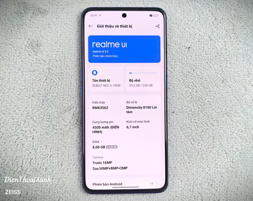 Realme GT Neo 3 8/256G - 18174-duoc-ban-tai-Điện Thoại Xanh