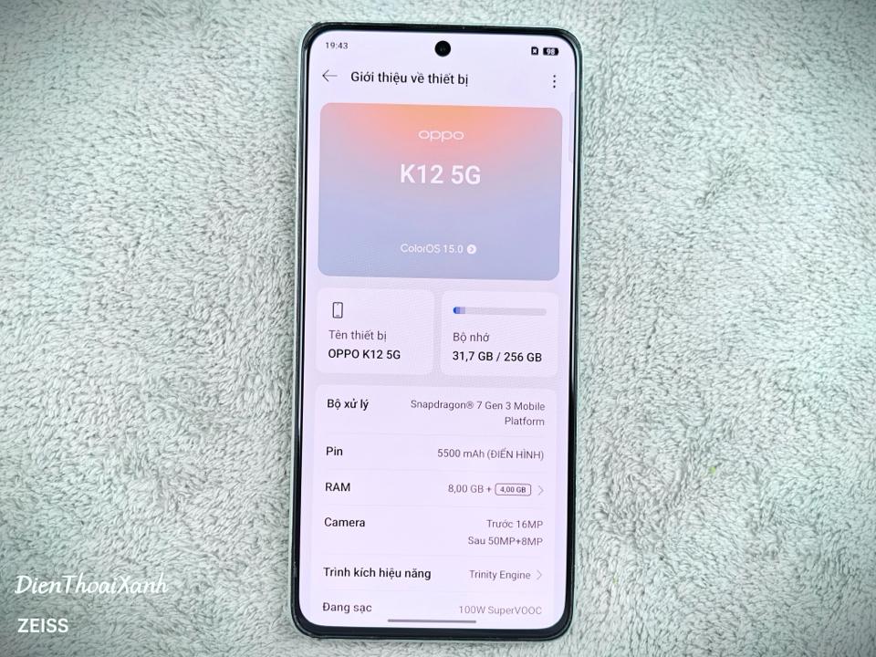 OPPO K12 8/256G - 40775-duoc-ban-tai-Điện Thoại Xanh