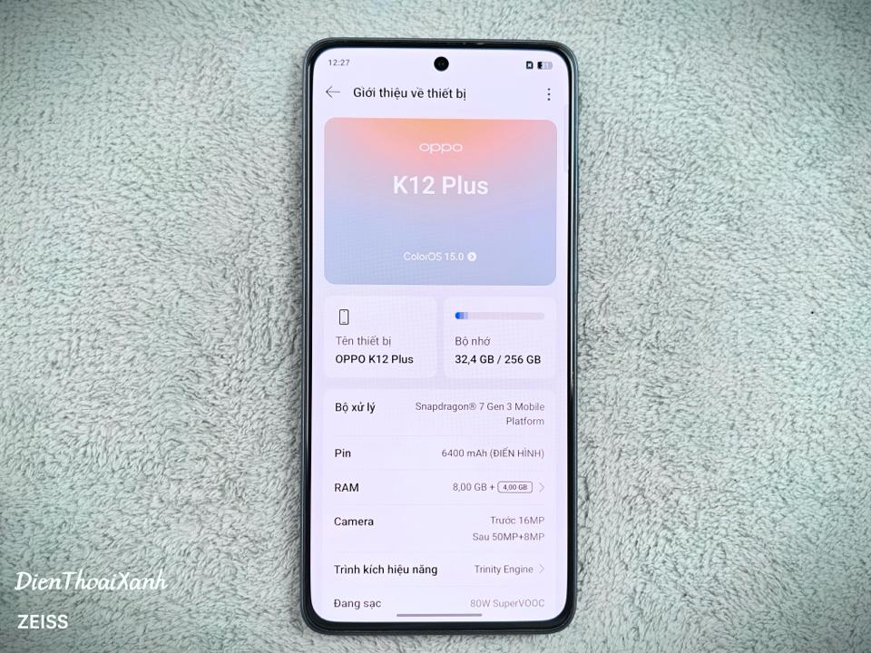 OPPO K12+ 8/256G - 69856-duoc-ban-tai-Điện Thoại Xanh