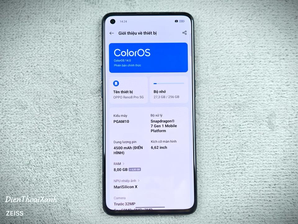 OPPO Reno 8 Pro 8/256G - 98634-duoc-ban-tai-Điện Thoại Xanh