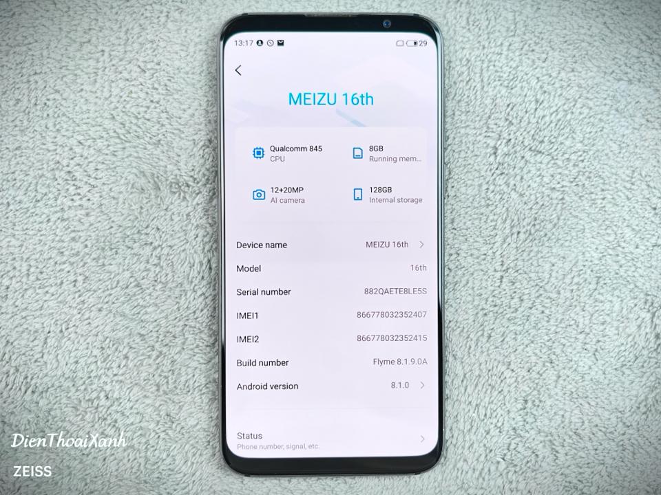 Meizu 16th 6/128G - 52407-duoc-ban-tai-Điện Thoại Xanh
