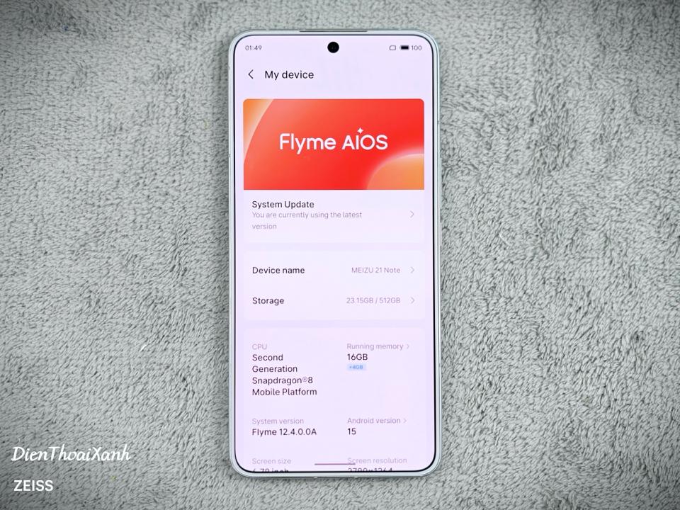 Meizu 21 Note 16/512G - 41150-duoc-ban-tai-Điện Thoại Xanh