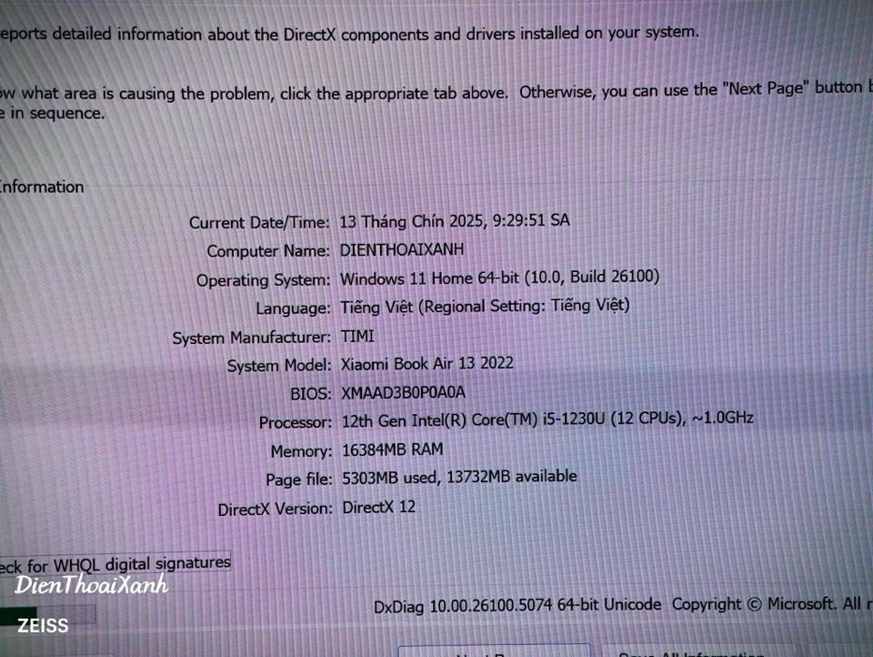Xiaomi Book Air 13 16/512G - 02297-duoc-ban-tai-Điện Thoại Xanh
