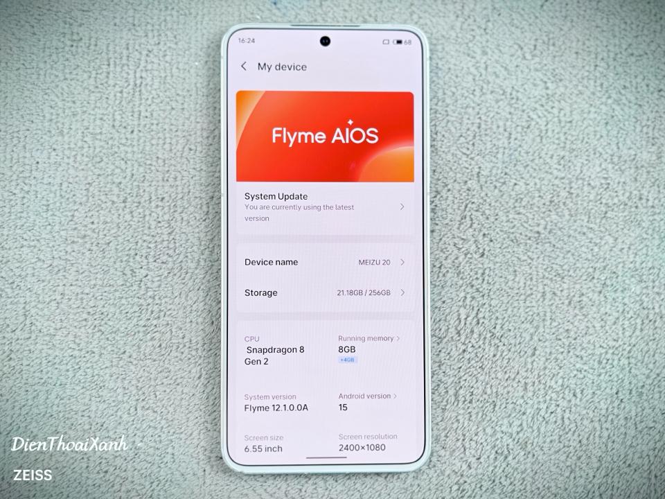 Meizu 20 8/256G - 35850-duoc-ban-tai-Điện Thoại Xanh