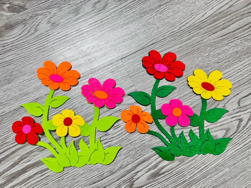 Bụi hoa trang trí góc, chân tường -duoc-ban-tai-Tiệm mầm non Thuý Thuý