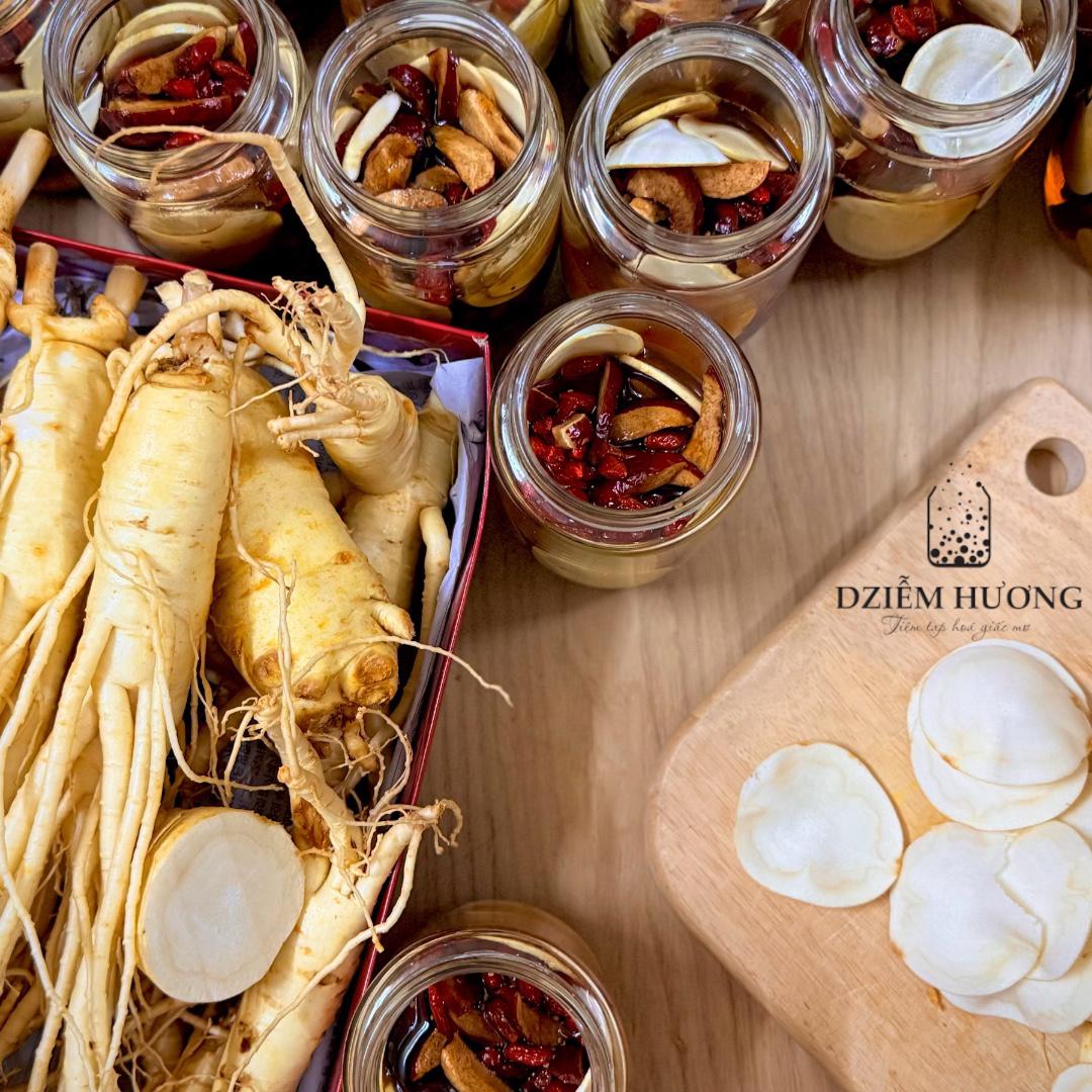 Sâm Hàn 6 năm ngâm mật ong táo đỏ kỷ tử-duoc-ban-tai-Dziễm Hương - Tiệm tạp hoá giấc mơ