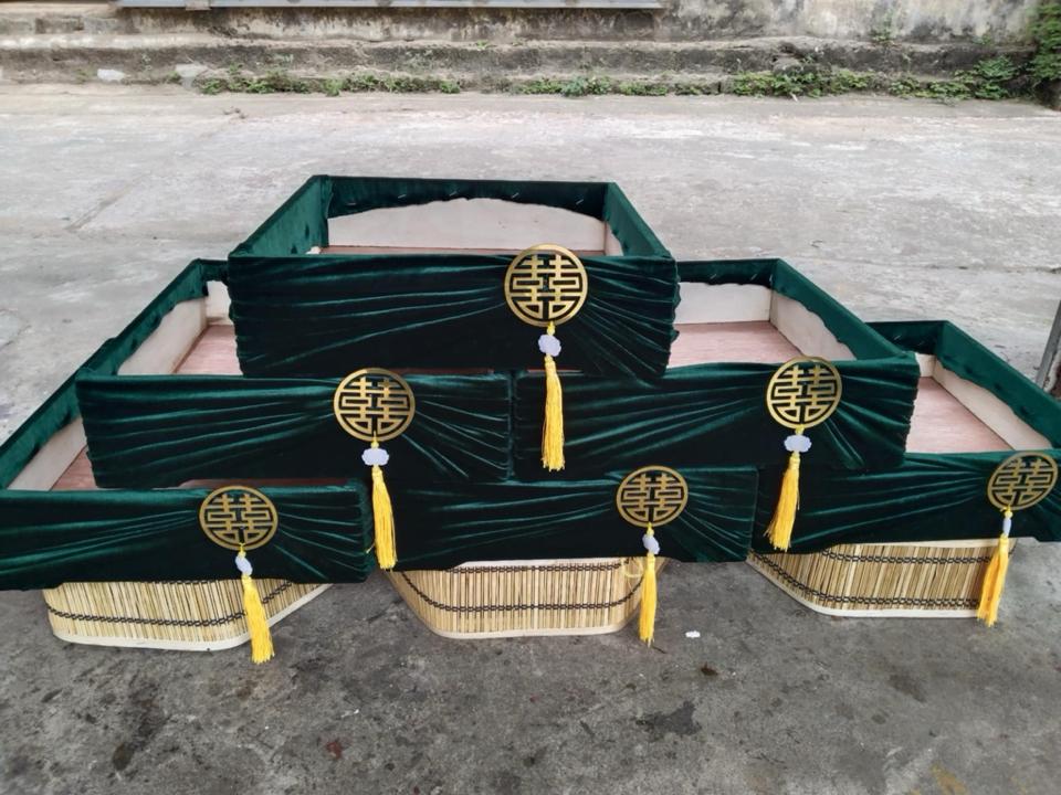 Bọc nhung chéo -duoc-ban-tai-Phụ kiện Hoa - Tráp Song Hỷ 
