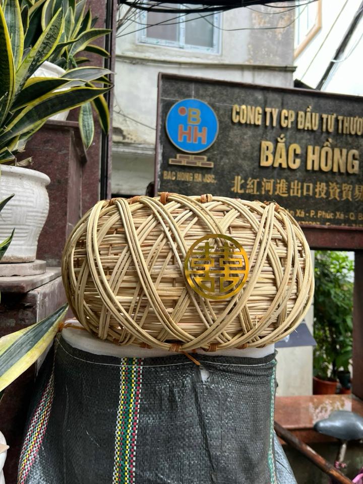 Mâm mây tròn cao-duoc-ban-tai-Phụ kiện Hoa - Tráp Song Hỷ 