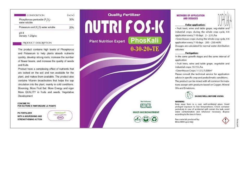 Phân bón hỗn hợp PK NUTRI FOS-K 0-30-20+TE ( Chặn đọt)-duoc-ban-tai-ĐẠI LÝ VTNN ĐÌNH THANH
