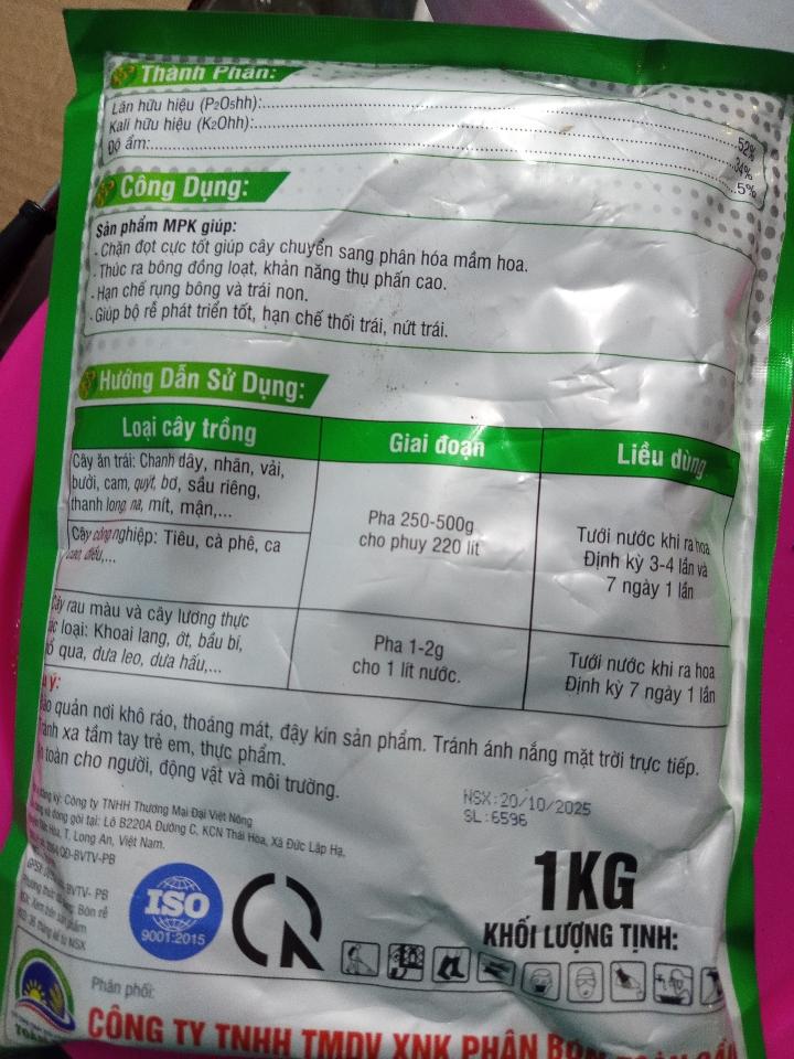 Phân bón hỗn hợp MKP 0.52.34+TE-duoc-ban-tai-ĐẠI LÝ VTNN ĐÌNH THANH