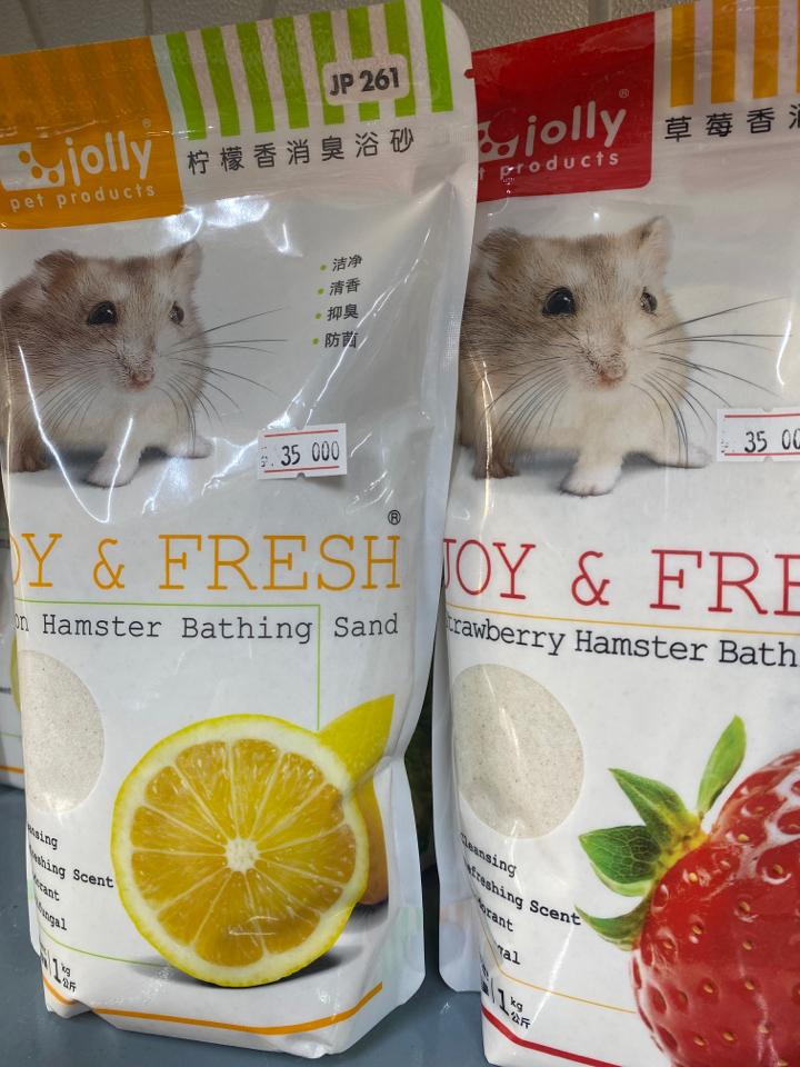 Cát tắm cao cấp JOLLY 1kg-duoc-ban-tai-Gạo Pet Shop