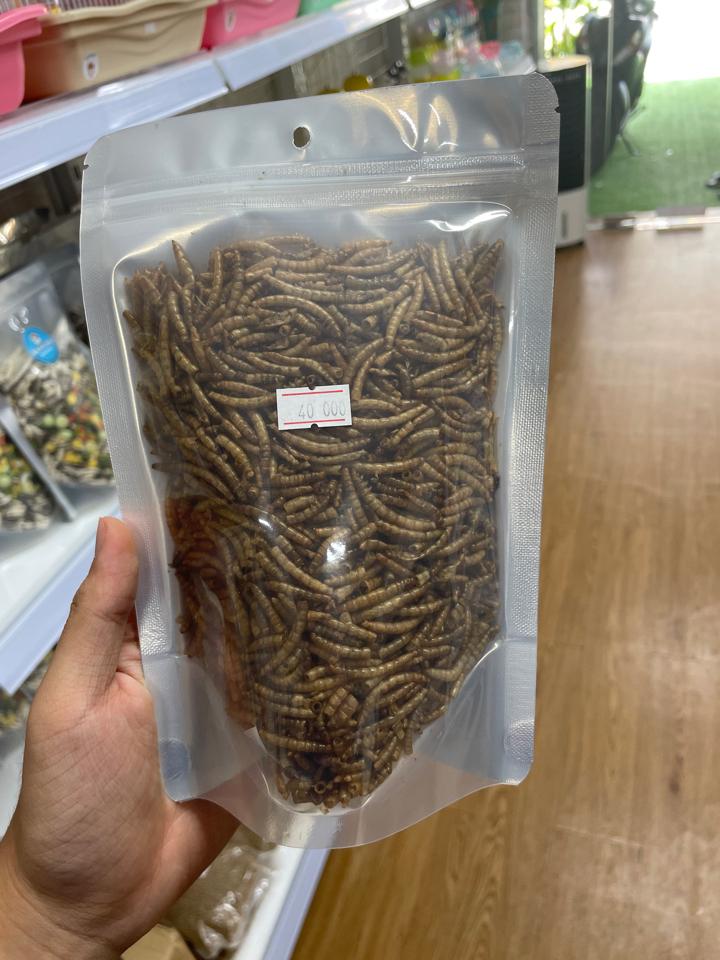 Sâu rồng rang túi 100g -duoc-ban-tai-Gạo Pet Shop