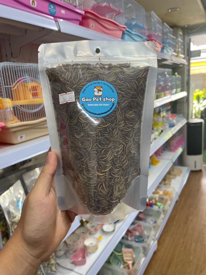 Sâu gạo rang túi 100g-duoc-ban-tai-Gạo Pet Shop
